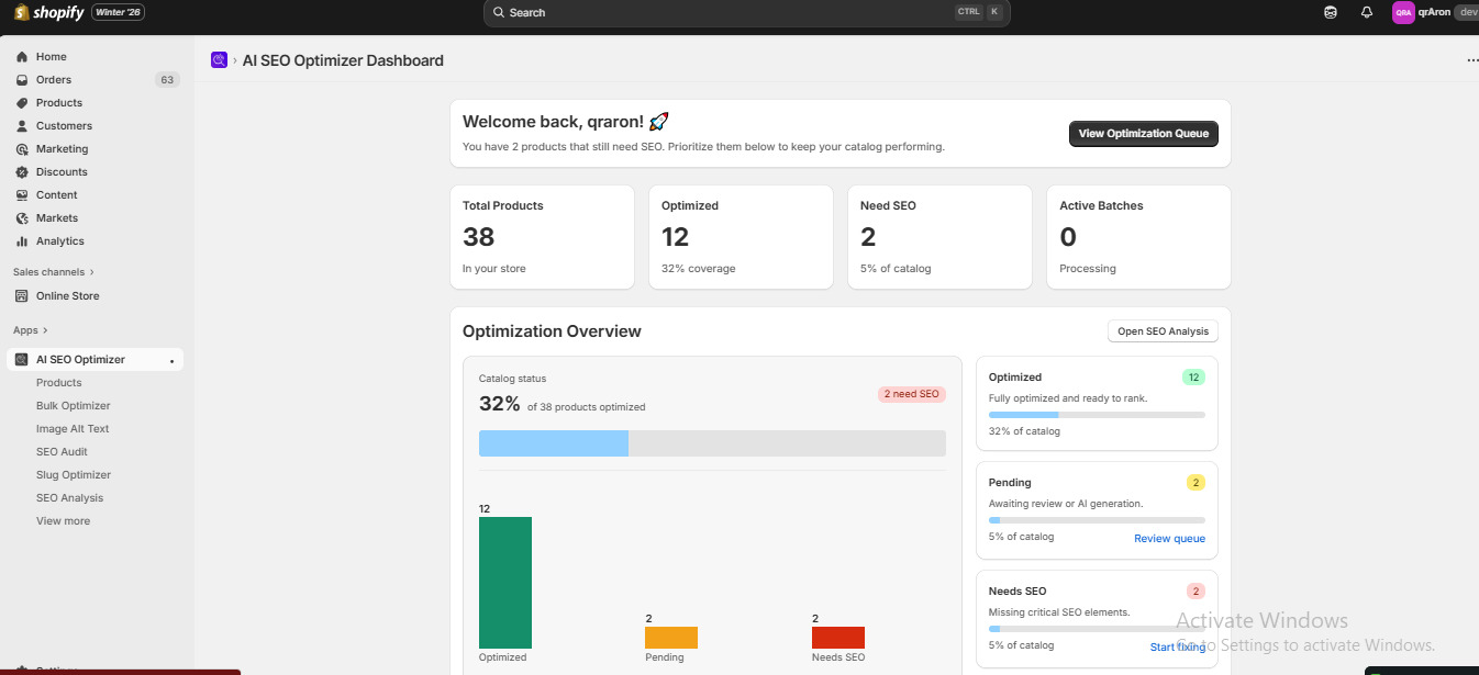 SEOSmart Dashboard