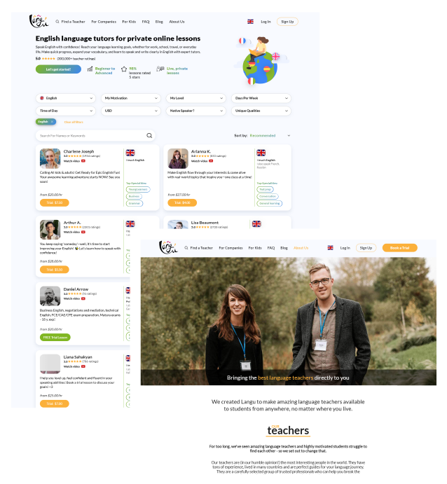 Final Product Website Result