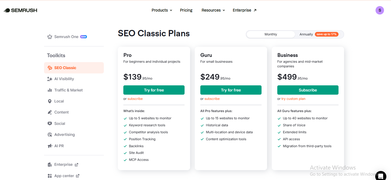 shopify plan
